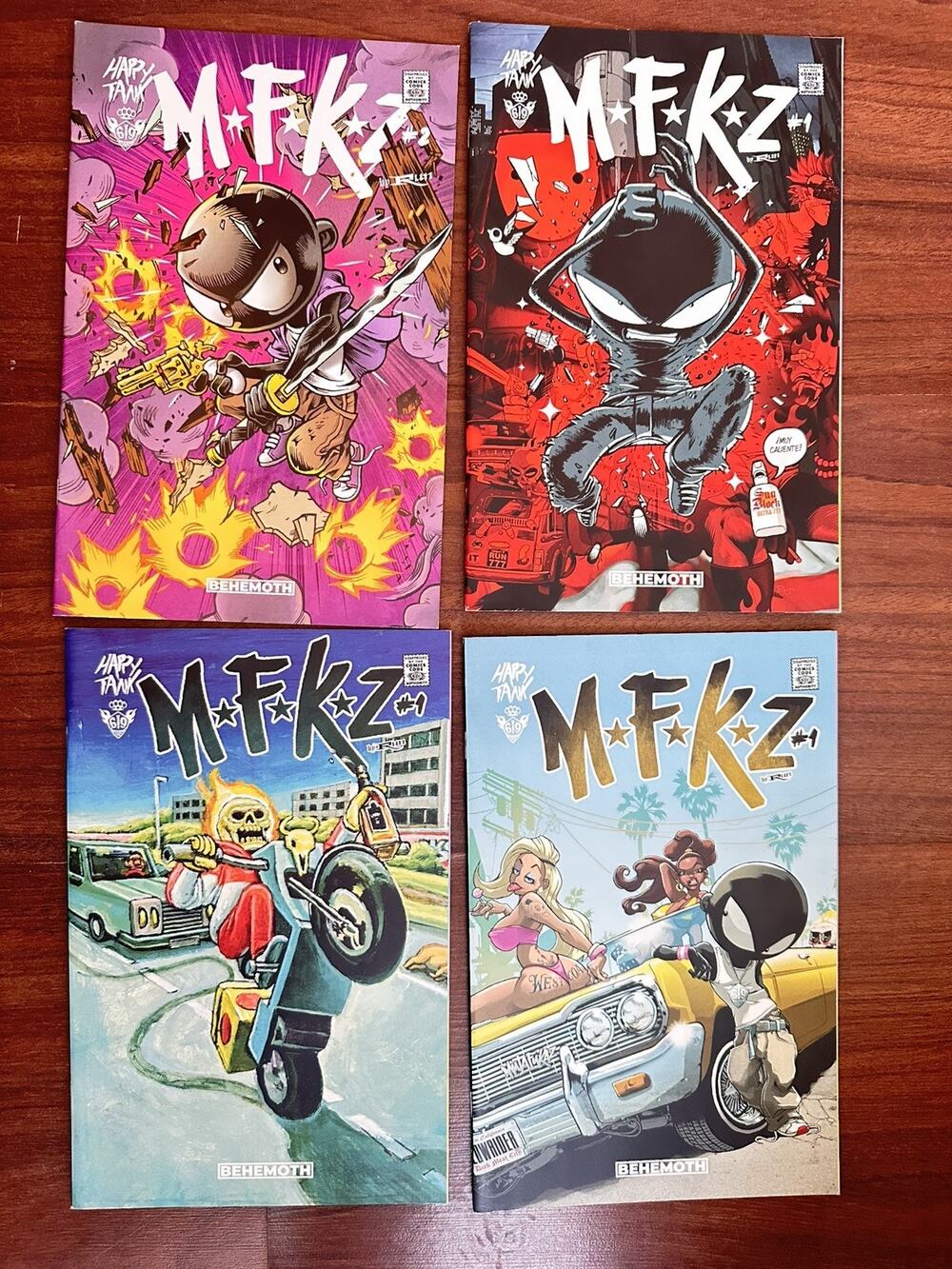SET of 4: MFKZ #1 VARIANTS COMIC BOOK ~ Behemoth Comics NM #2